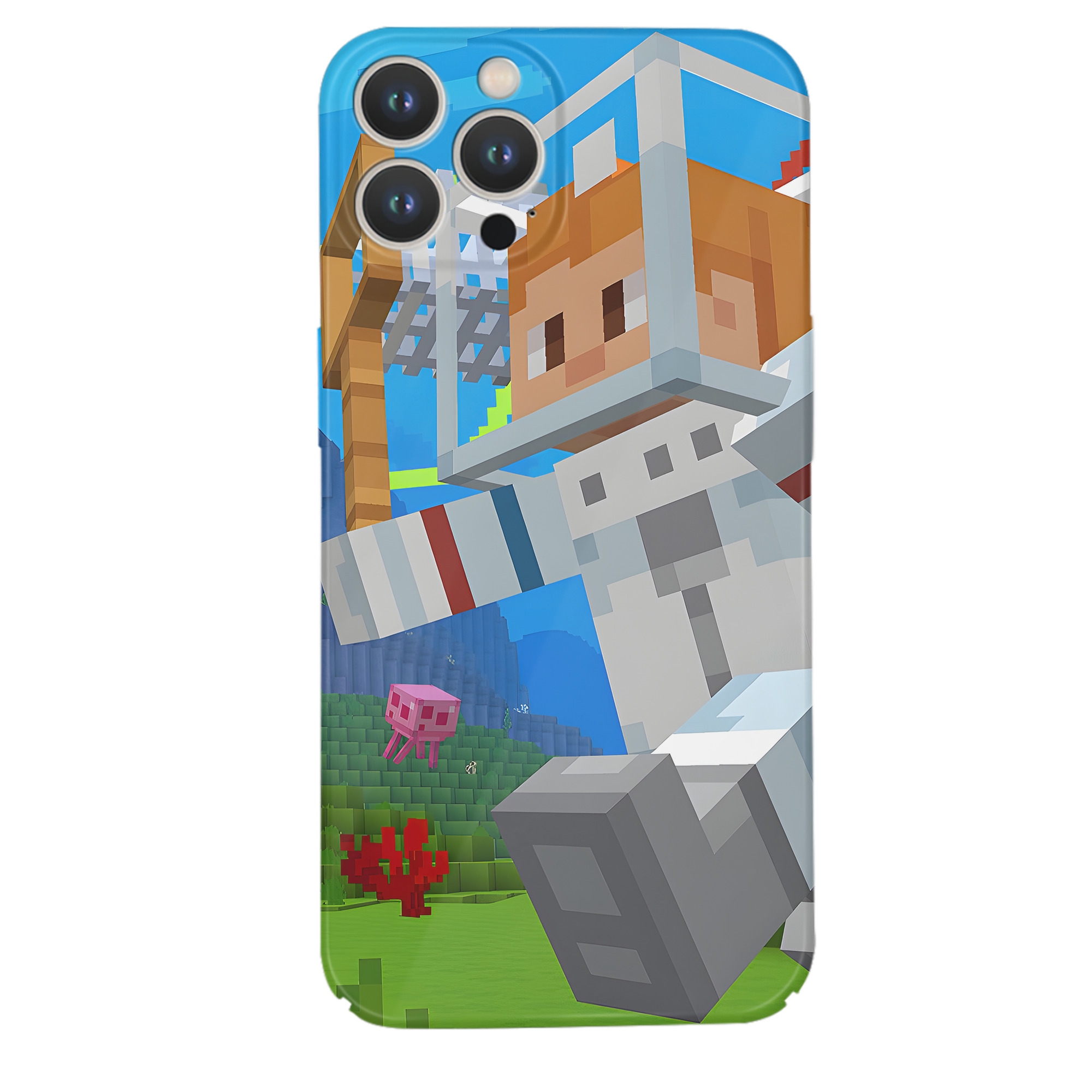 （画像用） マインクラフト ブロックの世界 Minecraft MC Block world 【iPhone 14シリーズ対応】ハードケース
